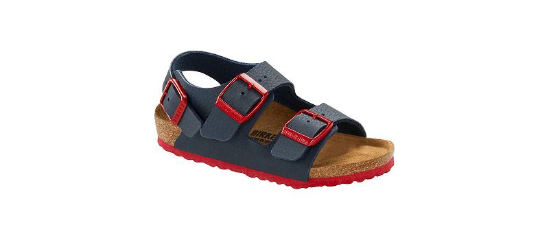 Birkenstock Birko-flor Narrow Milano Børn Blå Rød | DK 142QMA